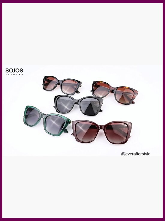 Vintage Oversized Cateye Sunglasses UV400 Protection Polarized Plastic main image 5